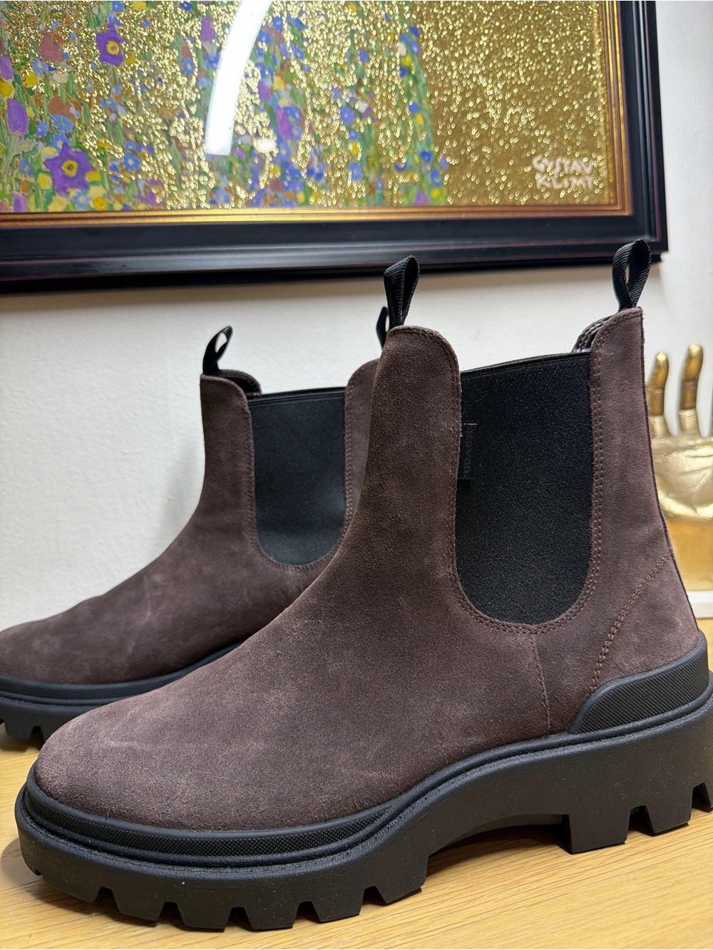 Coach Men's Chelsea Lug-Sole Suede Boots - Brown